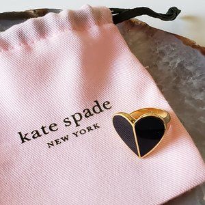 KATE SPADE Heritage Enamel Heart / Spade Ring - 7